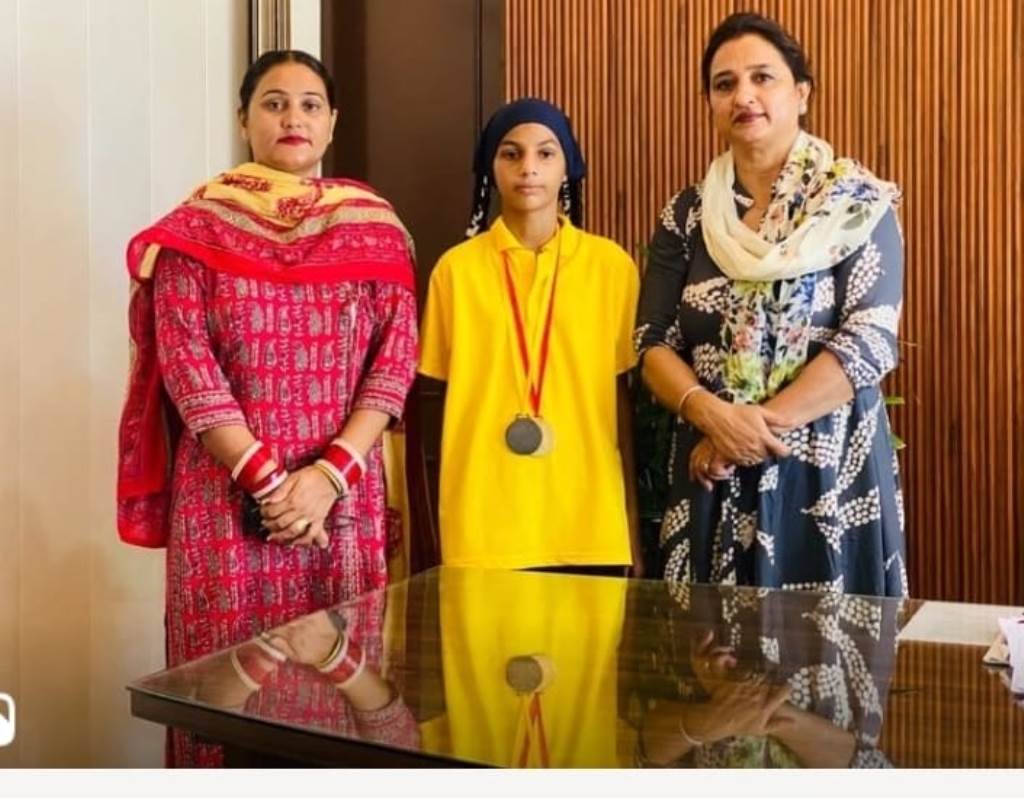 Simranjit Kaur Wins Gold Medal in DistrictLevel Games